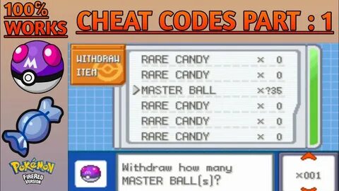 Pokemon fire red cheats