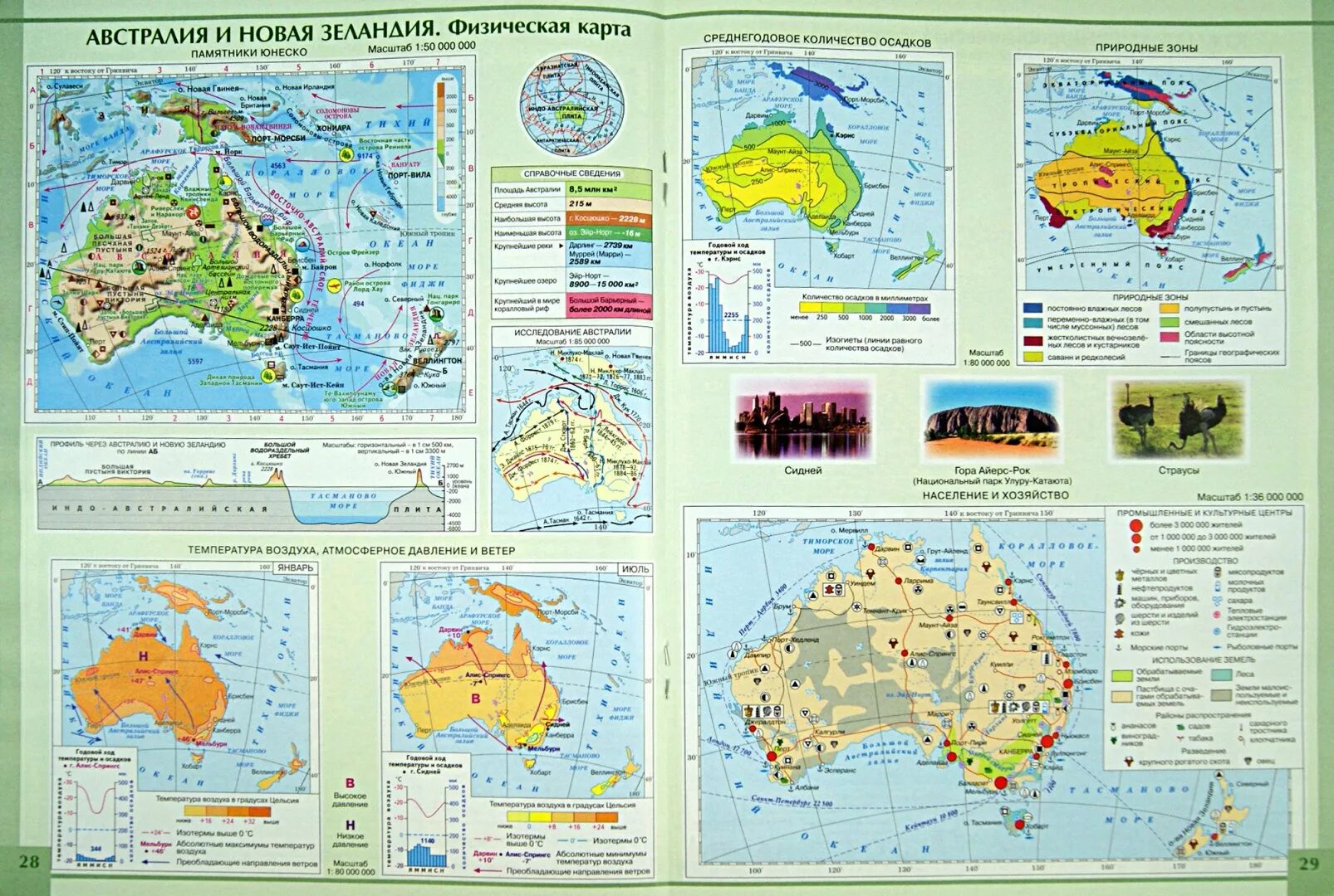 Атлас по географии австралия