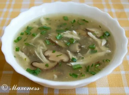 Курино грибной бульон