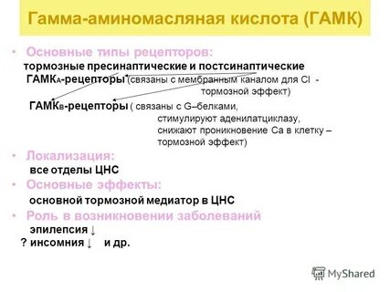 Гамк гамма аминомасляная кислота