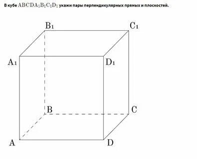 Перпендикулярные плоскости в кубе