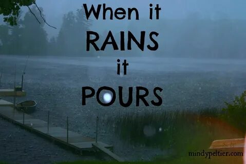 It rained but