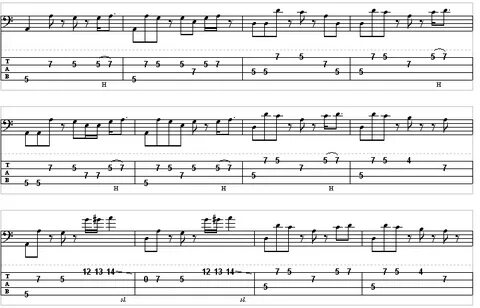 Bass tabs