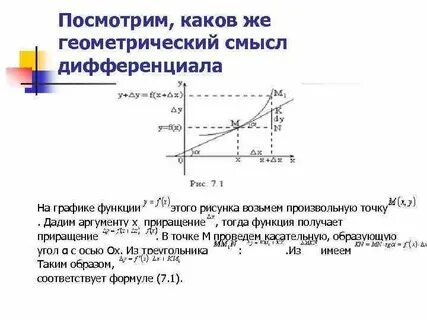 Смысл дифференциала