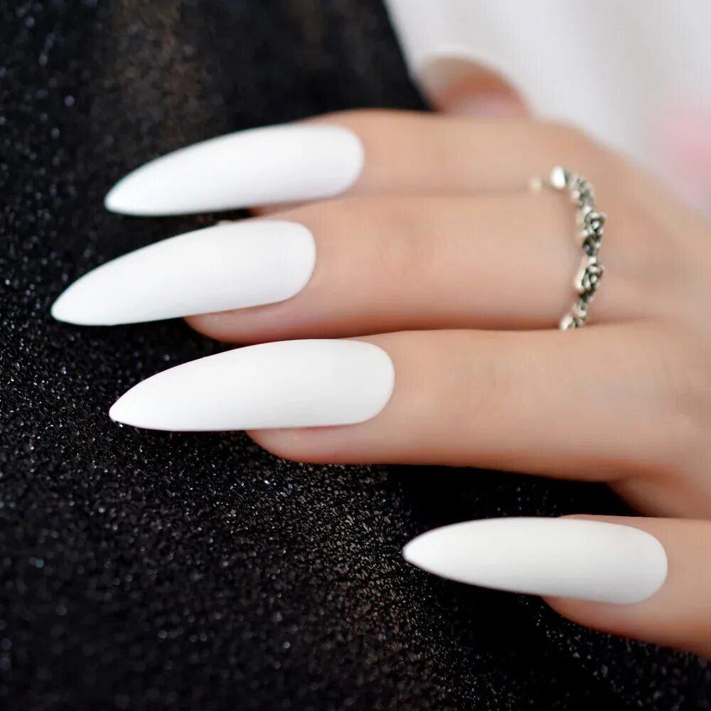 Pin by I miss u prince on Nailtabulous Long acrylic nails coffin, White acrylic 