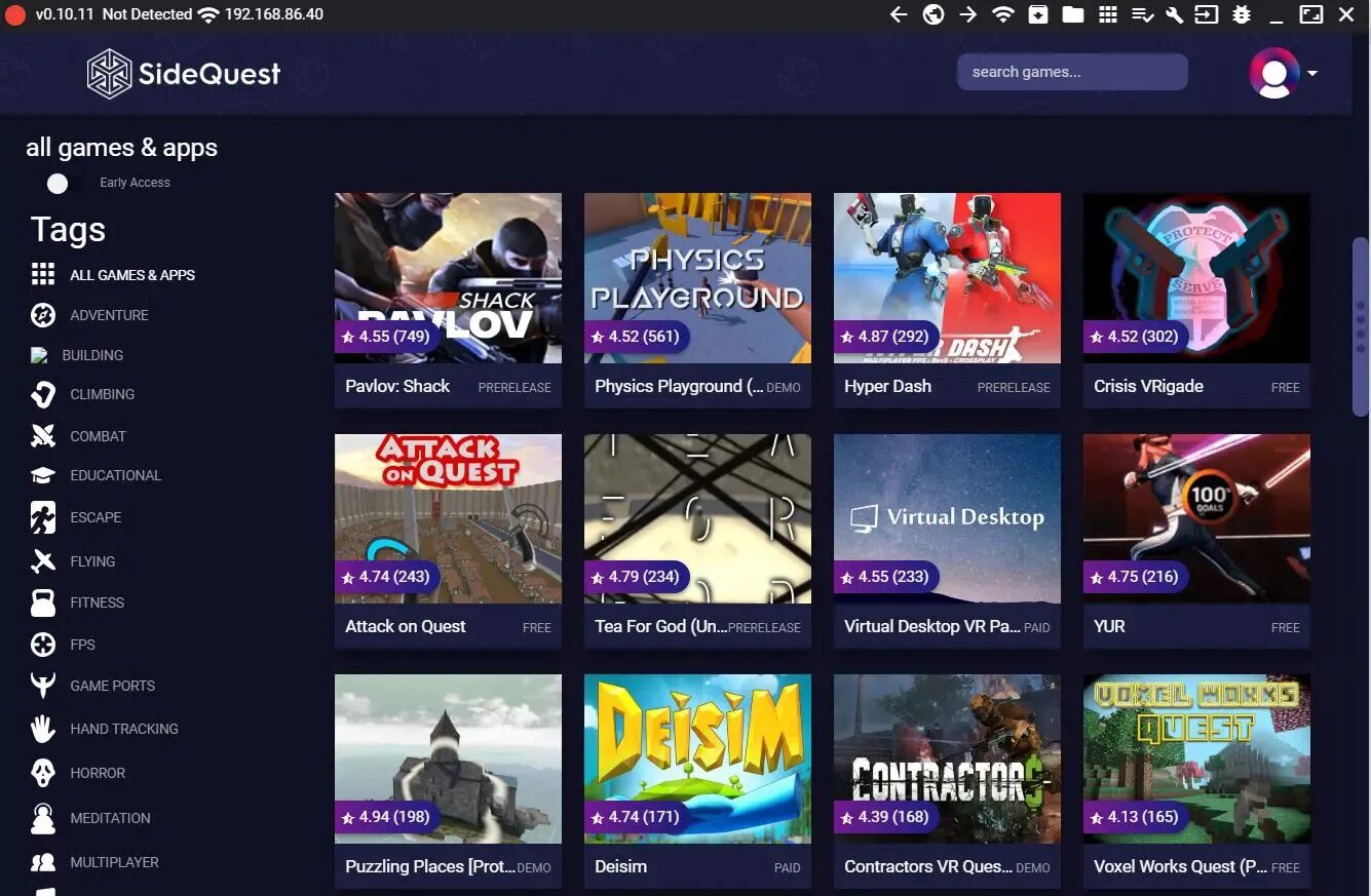 Установить sidequest. Sidequest. sidequest приложение. sidequest vr. meta quest pro 2.