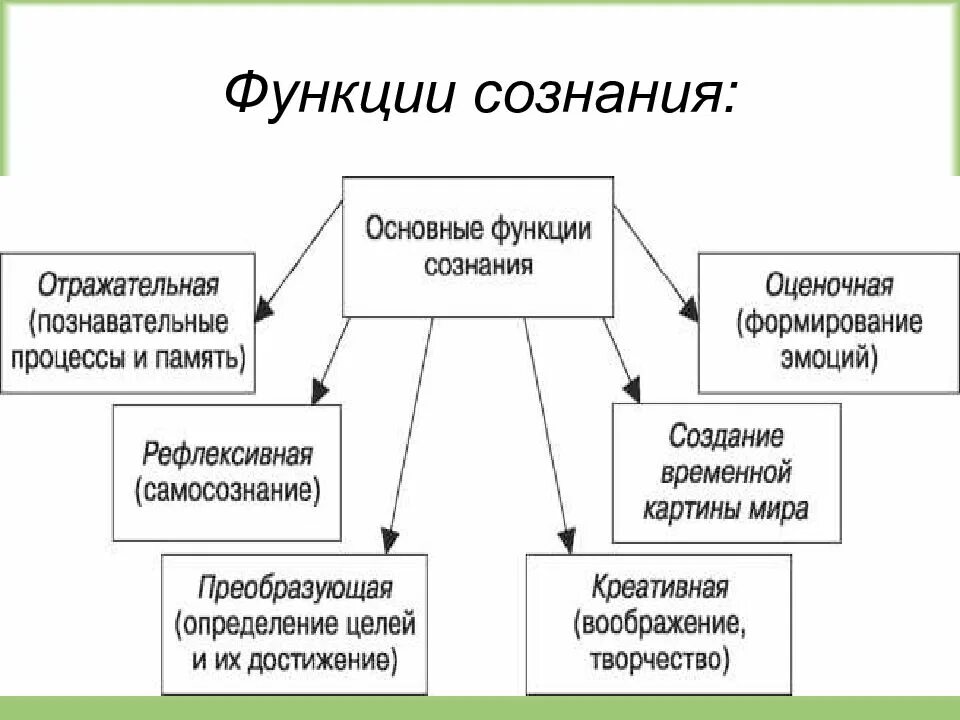 Что является функциями сознания. Функции сознания человека в психологии. Охарактеризуйте функции сознания. Перечислите основные функции сознания. Функции сознания Обществознание.