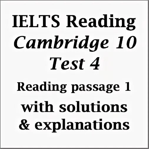 Cambridge reading test 1