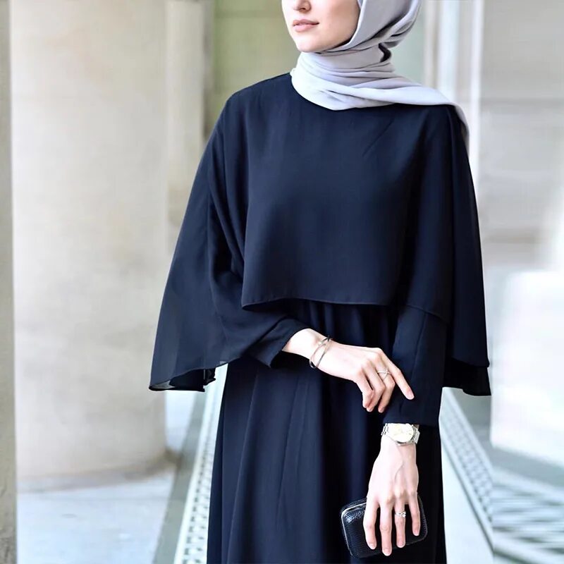 Каталог мусульманской. Платье Кейп мусульманское. Модная мусульманская одежда для женщин.