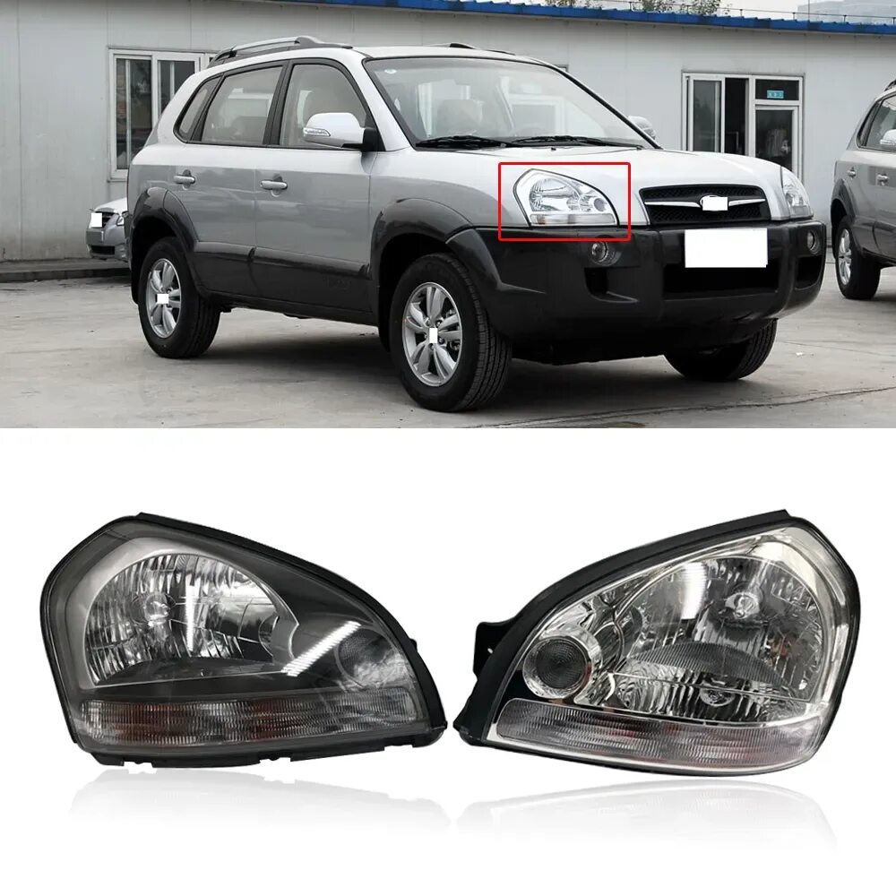 Передние фары Hyundai Tucson 2005. Hyundai Tucson 2007 фары. Hyundai Tucson 2007 переделка фар. Hyundai Tucson 2008 фары передние.