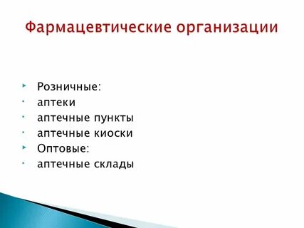 Розничная аптечная организация