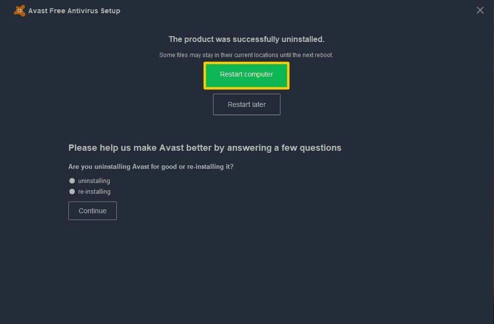 Удалить avast windows. Avast free antivirus как удалить. setup is already running avast как удалить.