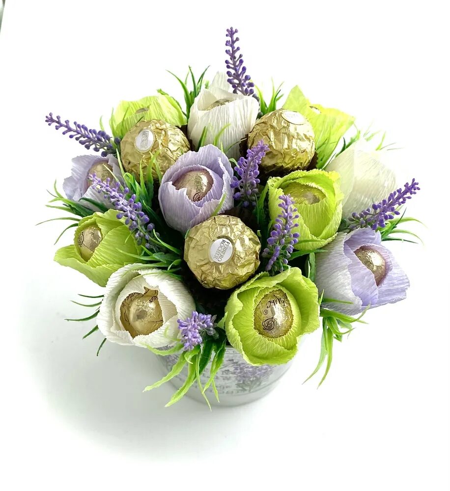 конфетный букет своими.