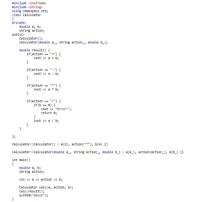 Программа калькулятор на с++. Программный код калькулятора. Калькулятор на с++ код. Код калькулятора на c++. Готовый код калькулятора