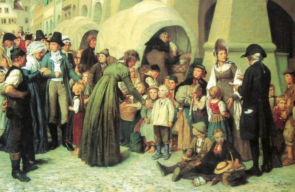 людвиг кнаус ( ludwig knaus. воскресная школа альберт анкер. альберт анкер der schulspaziergang. иоганн фридрих хеннингс (1838 -1899). воскресная прогулка альберт анкер.