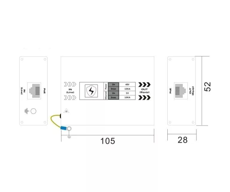 Грозозащита rvi 1nsp 1p. Модуль грозозащиты nag-1p. грозозащита ethernet nag-apc-poe. устройство грозозащиты rvi-1nsp-1p «rvi group».