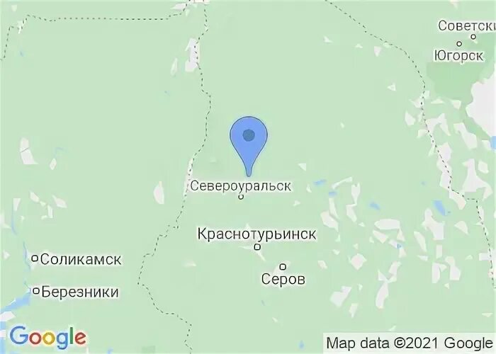 Югорск на карте