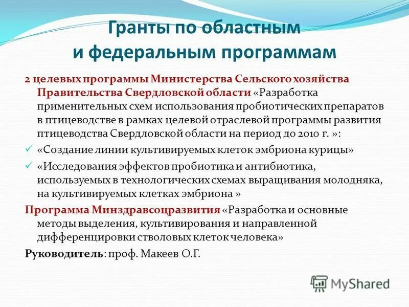 федеральные и региональные целевые программы