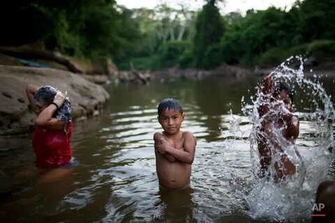 They playing in the river