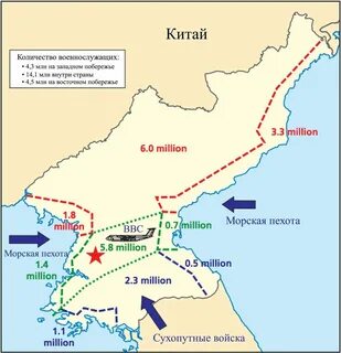 Северная корея граничит с россией на карте