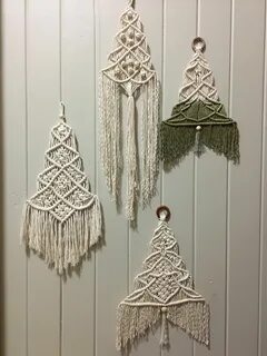 Елочные игрушки макраме