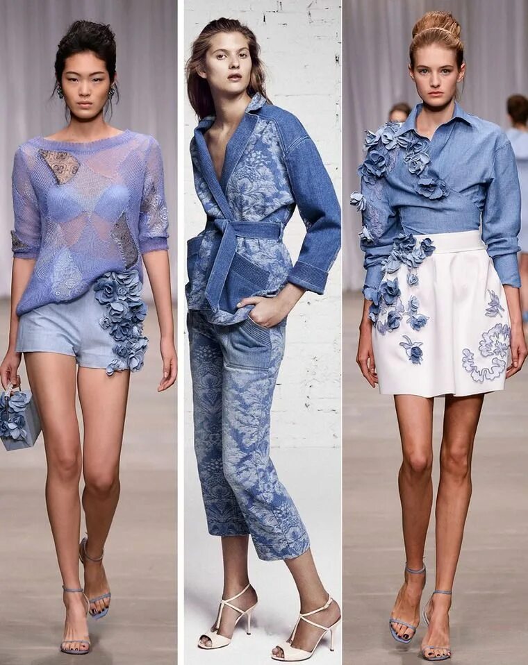 Модные вещи. Дизайнерская одежда для женщин. Модная джинсовая одежда. Джинсовая коллекция от дизайнеров.