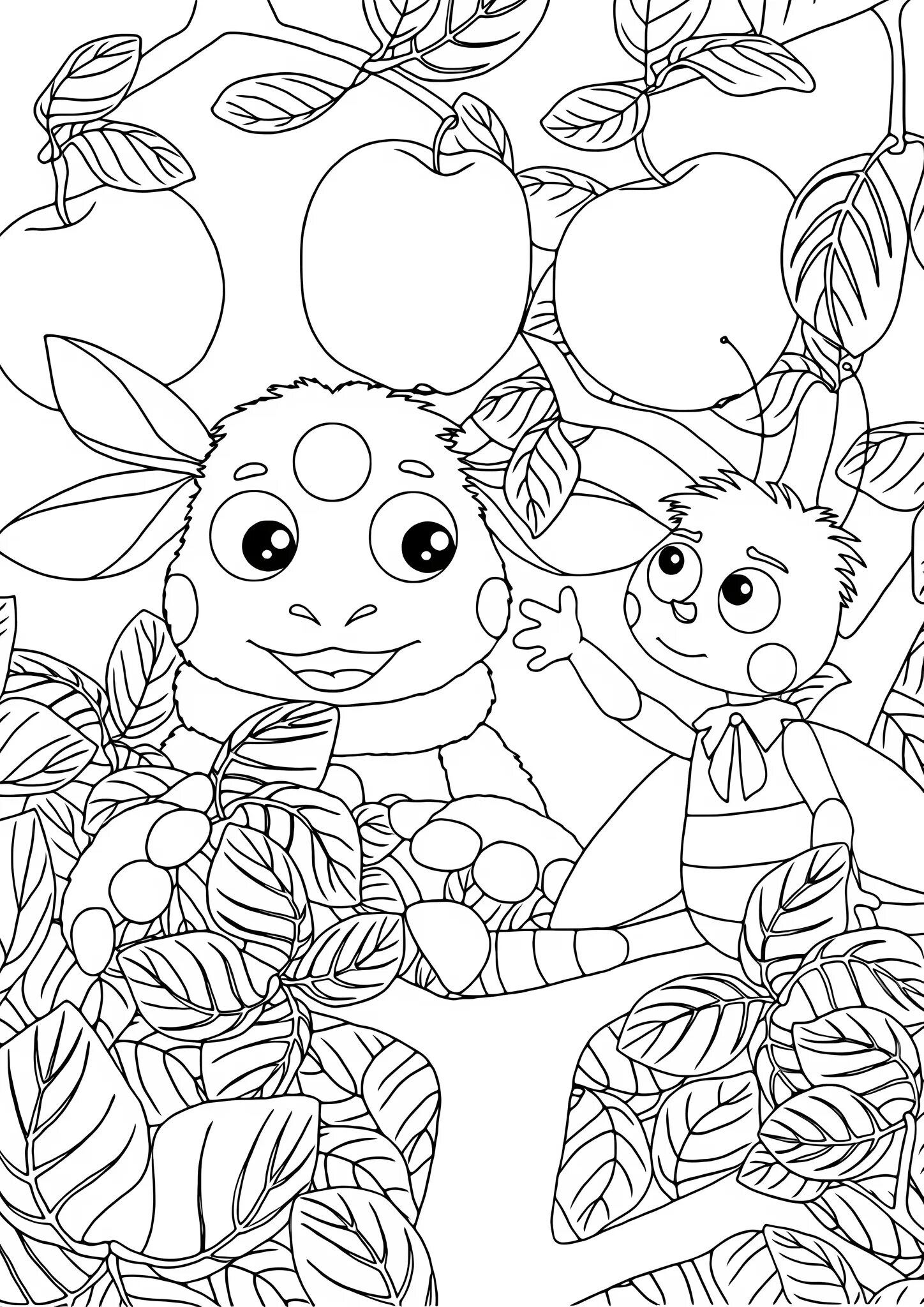 Разукрашка лунтик. Раскраски лунтик распечатать. Герои из мультика лунтик раскраска. Лунтик и его друзья. Раскраска пчеленок из лунтика.