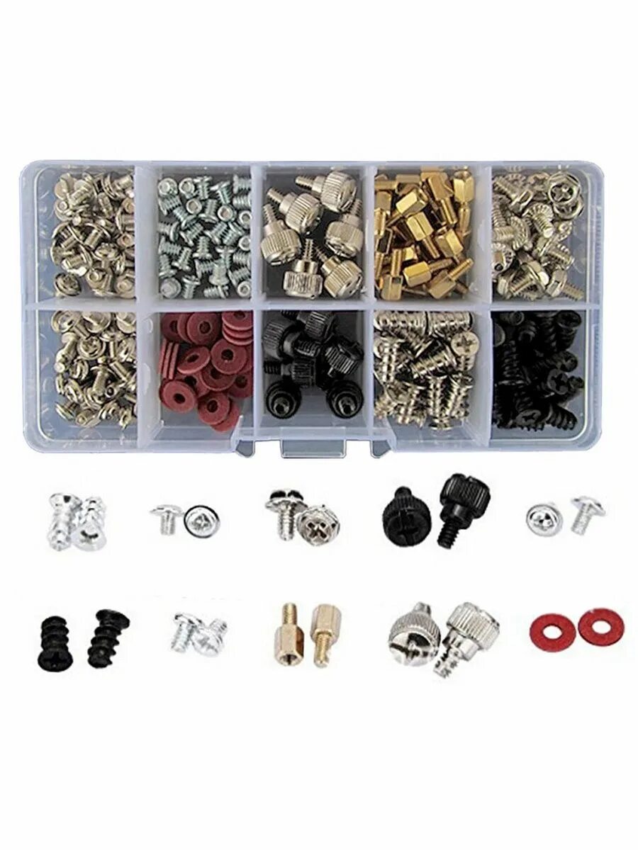 Набор саморезов и дюбелей в кейсе. Набор крепежа. Крепеж шайбы гайки. Комплект крепежа cns-m6-16 винт м6 квадратная гайка шайба 16мм. Набор крепежа профессионал 8.