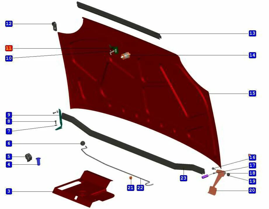 Фиксатор капота ВАЗ 1118. Крепления капота 1118. Кронштейн капота автомобильный. Передняя часть капота авто.