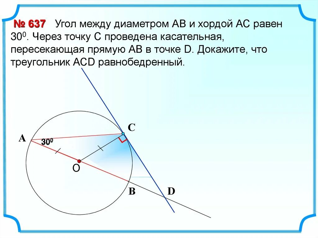 Через круг проведена хорда. Угол между диаметром и хордой. Угол между касательной и диаметром окружности. Угол между диаметром и хордой равен. Угол между диаметром АВ И хордой.