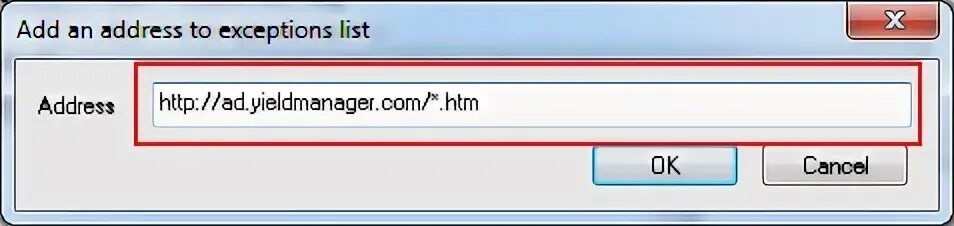 Exception address