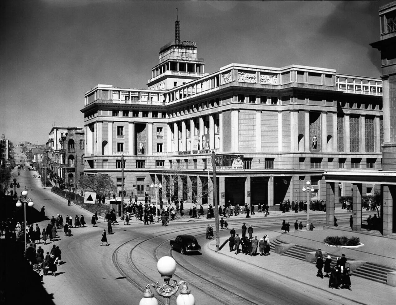 Новые города 1920 1930 годы. Баку 1950. Баку 1950 год. Баку проспект Кирова. СССР архитектура 20-х.