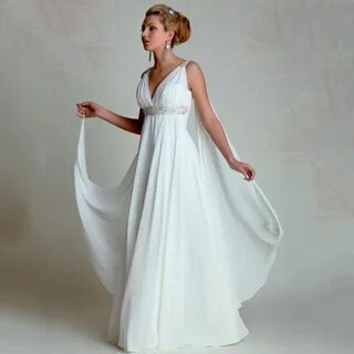 * >>> Платье Свадебное шифоновое с V-образным вырезом, ТРАПЕЦИЕВИД...