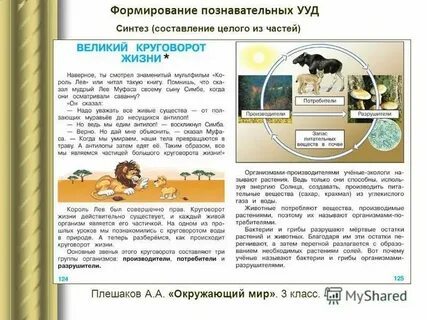 Великий круговорот жизни 3 класс окружающий