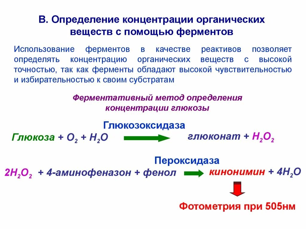 Результаты измерения концентраций. Определение концентрации органических веществ с помощью ферментов. Концентрация вещества. Определение концентрации. Ферменты и органические соединения.