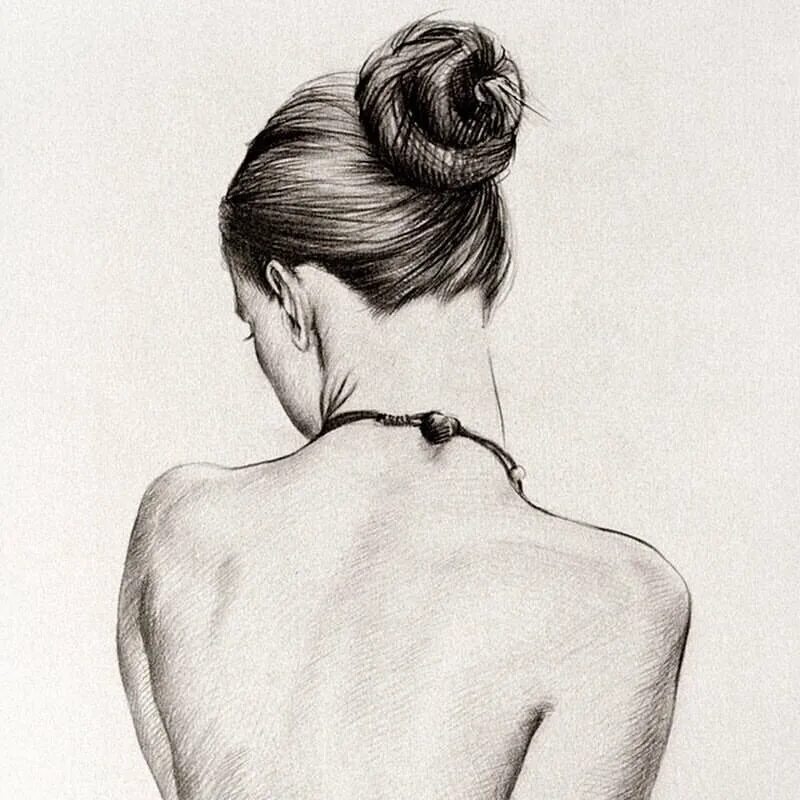 Рисунок девушки карандашом. Девушка со спины набросок. Рисунки карандашом девушки со спины. Девушка со спины рисунок. Красивые рисунки девочек.