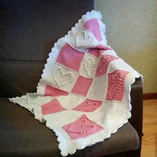Плед связанный своими руками для новорожденного