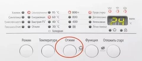 Без отжима значок на стиральной