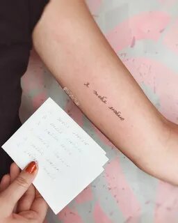 Татуировка почерком мамы