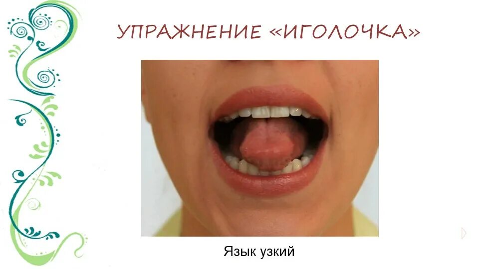 Язык к носу упражнения. Логопедия артикуляционная гимнастика иголочка. Упражнение лопаточка артикуляционная гимнастика. Часики логопедическое упражнение. Узкий язык.