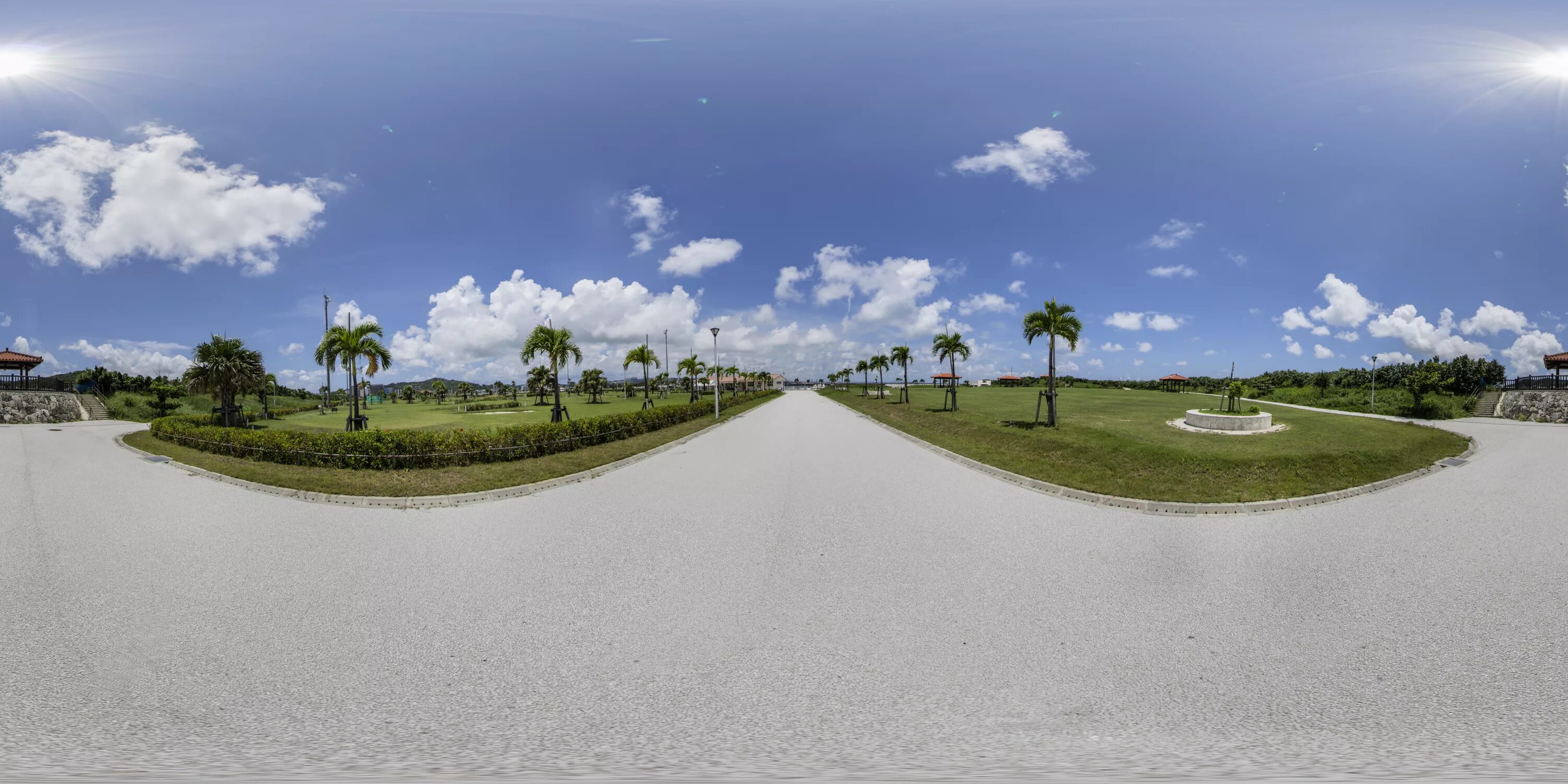 Hdri map. Дубаи hdri. пляж. фон дорога. пальмы.