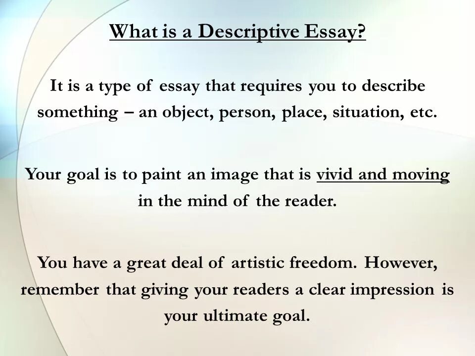 Written in the description. Descriptive essay examples. Descriptive writing Sample. What is essay. Descriptive essay about object.