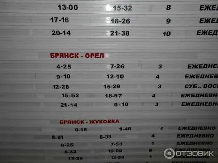 Электричка брянск жуковка расписание все остановки