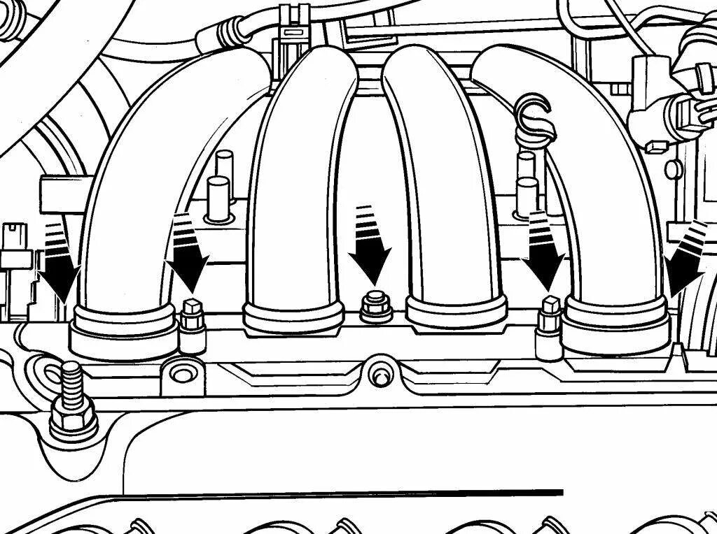 Как снять впускной коллектор на двигателе. 1az fe впускной коллектор. коллектор впускной тойота рав 4. снятие впускного коллектора 2az fe. 2az-fe крепление впускного коллектора.