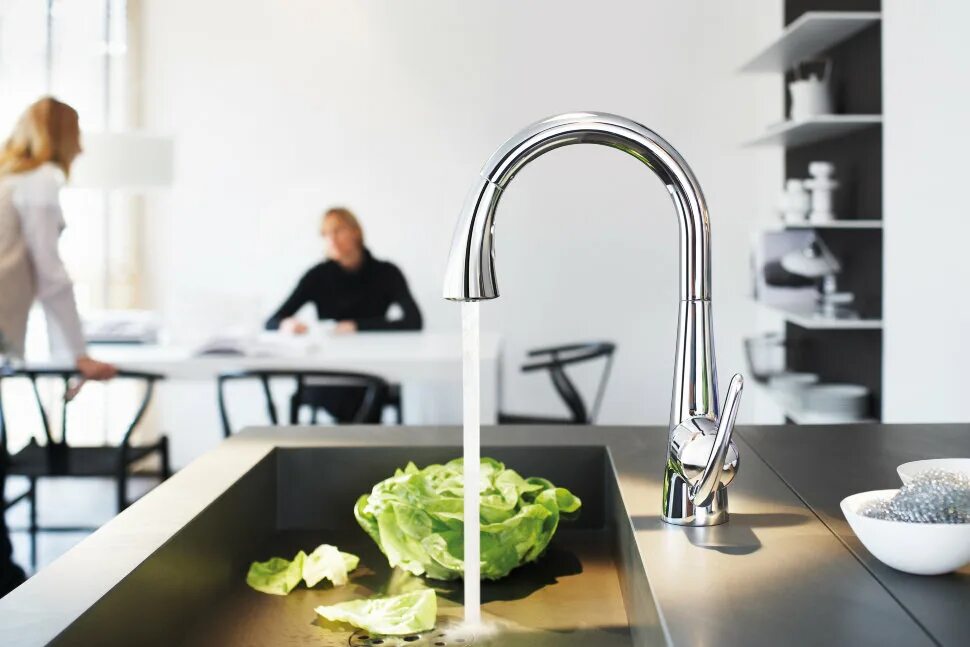 Смеситель кухонный высокий. Смеситель для кухни Grohe Zedra. Grohe Zedra 32294001. Grohe Zedra 32294. Grohe Zedra для кухни.