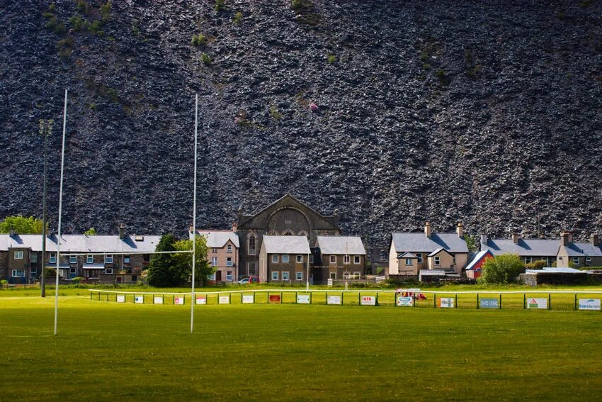 Wales Slate mine. Quarry Town. Welsh Mining Town. Blaenau Ffestiniog mine.