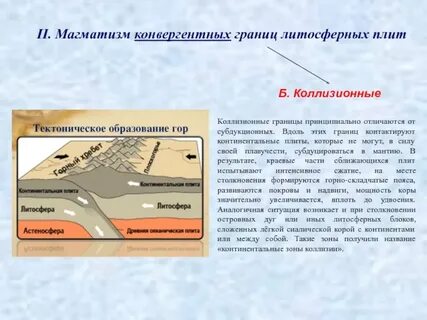 При столкновении плит образуются