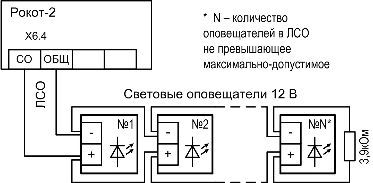 Подключение табло выход