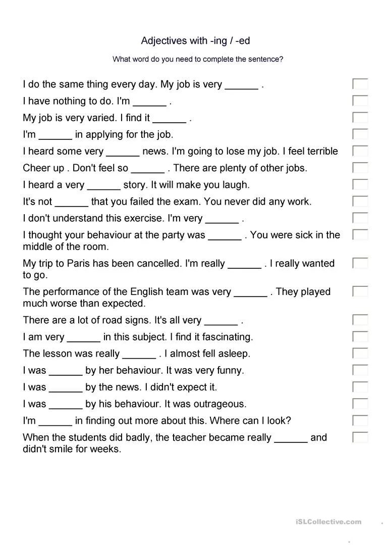 Прилагательные ed ing worksheets. Прилагательные ed ing worksheets. Ed ing adjectives exercises правило. Ing ed worksheets. Прилагательные ed ing worksheets.