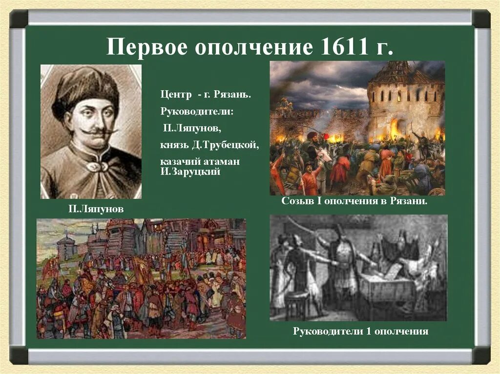 Земское ополчение было сформировано в. Первое ополчение рязань ляпунов. первое ополчение 1611. первое ополчение 1611 смута. глава первого ополчения, казачий атаман.